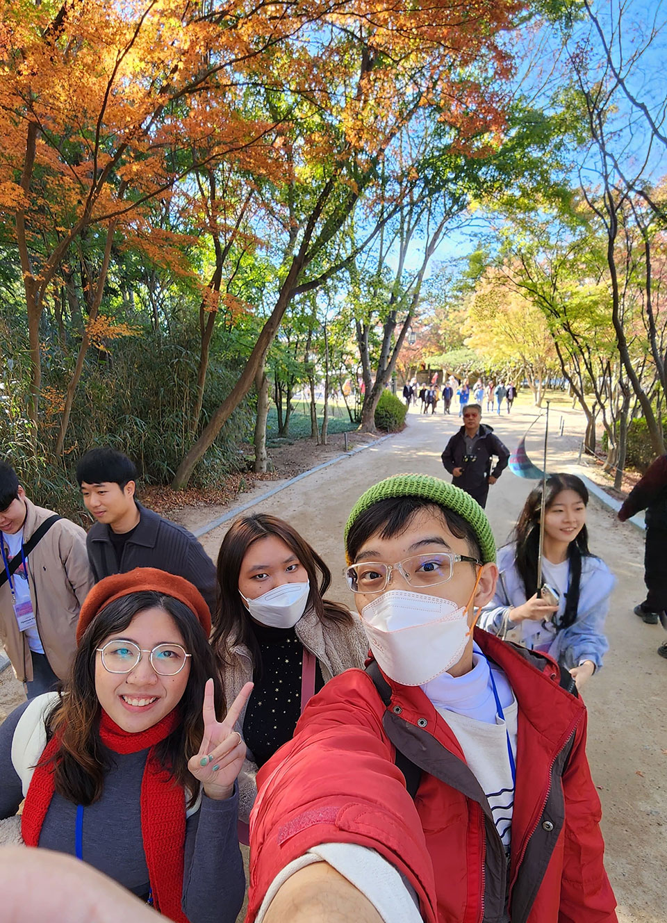 A selfie in front of autumnal leaves has the makings of a coming-of-age story.