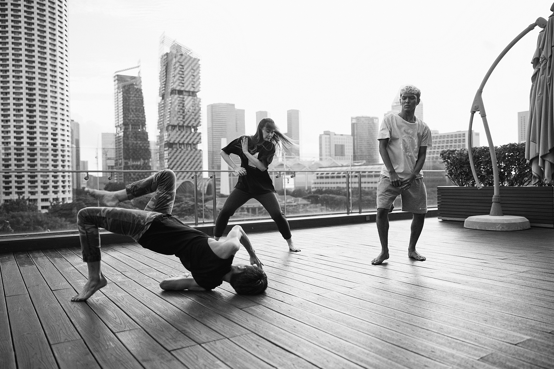 Dancers on the roof of the National Gallery